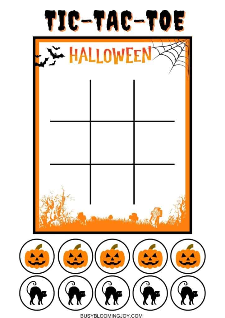 free printable Halloween Tic Tac Toe