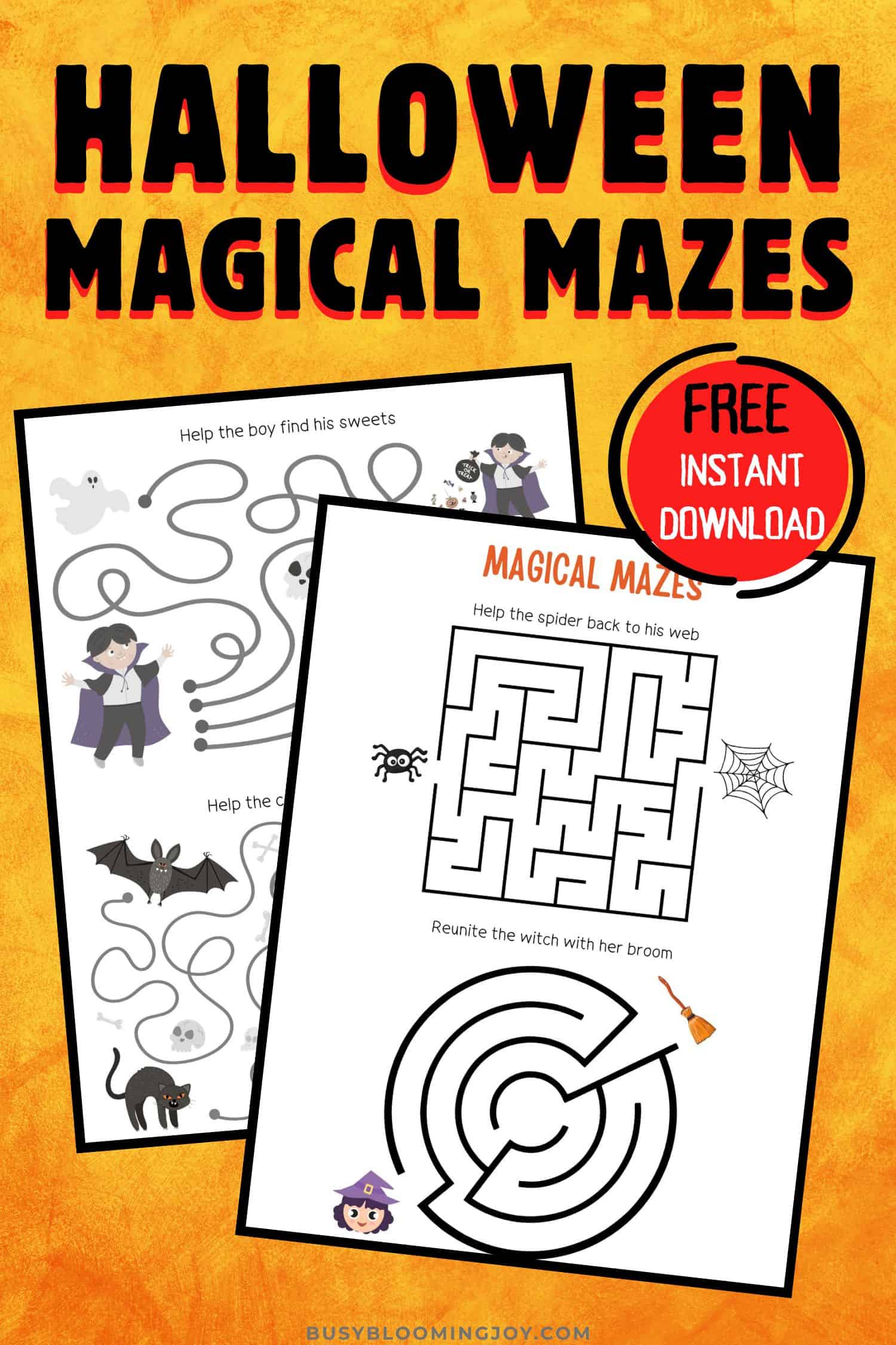 free printable halloween maze activities