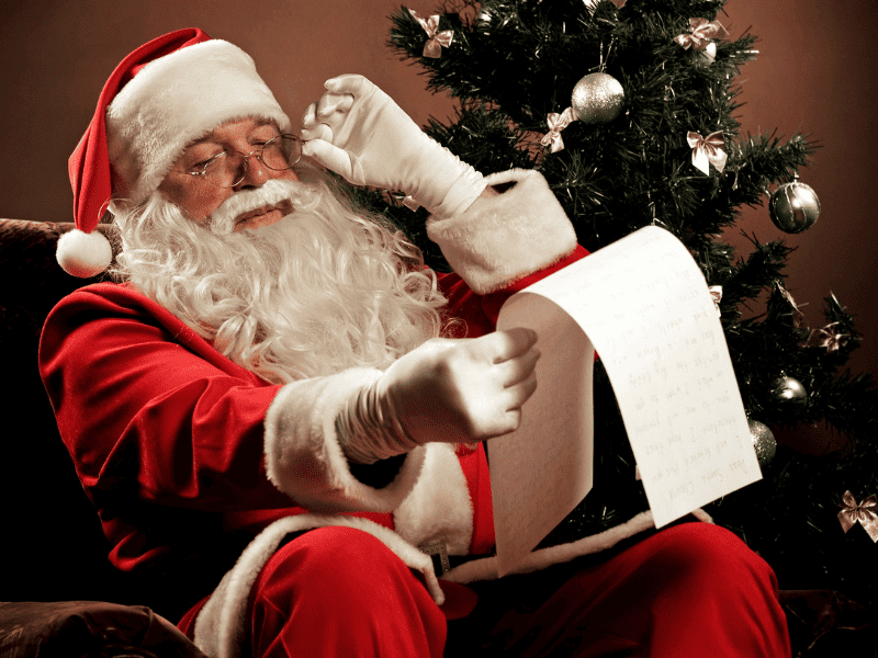 santa letter and nice list certificate