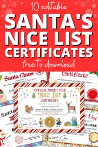 feature image + Santa's Nice List Certificate