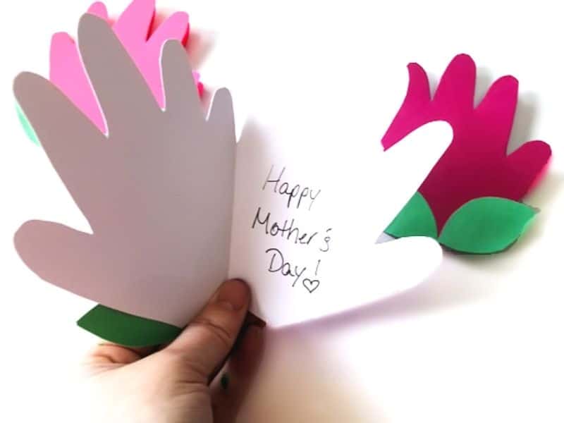Handprint Tulip Mother’s Day Card crafts