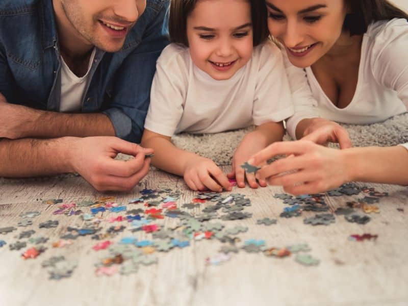 puzzle time kid friendly things to do at night