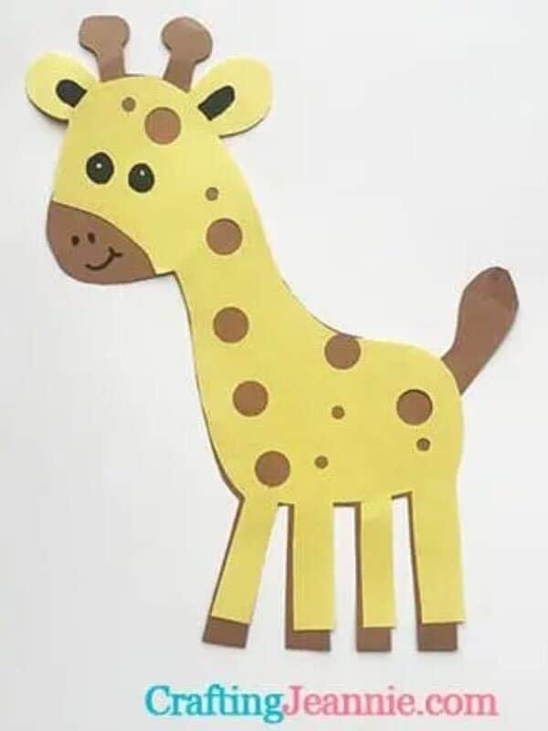 Two Layer simple giraffe activities for kids