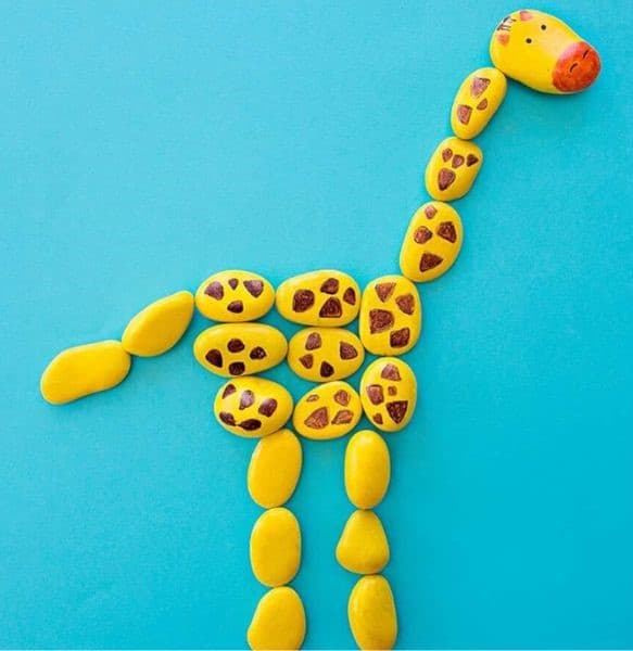 Giraffe Rock Puzzle activity for toddlers
