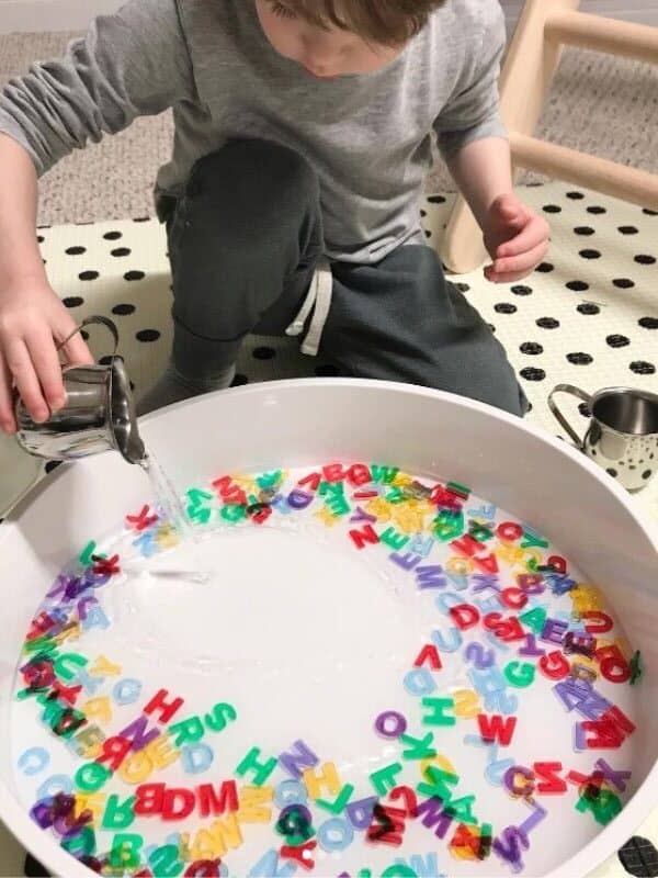 Alphabet Water Play Bin