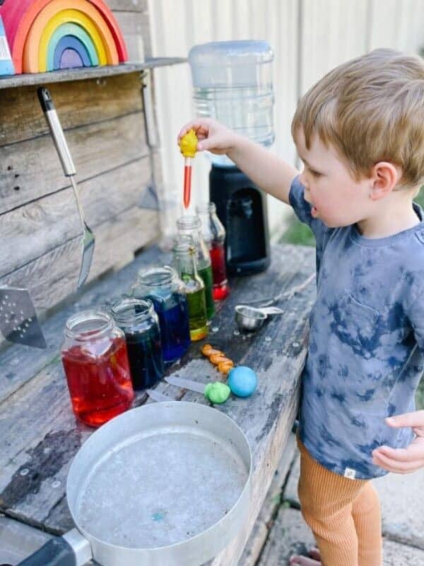 water color mixing activity for toddlers