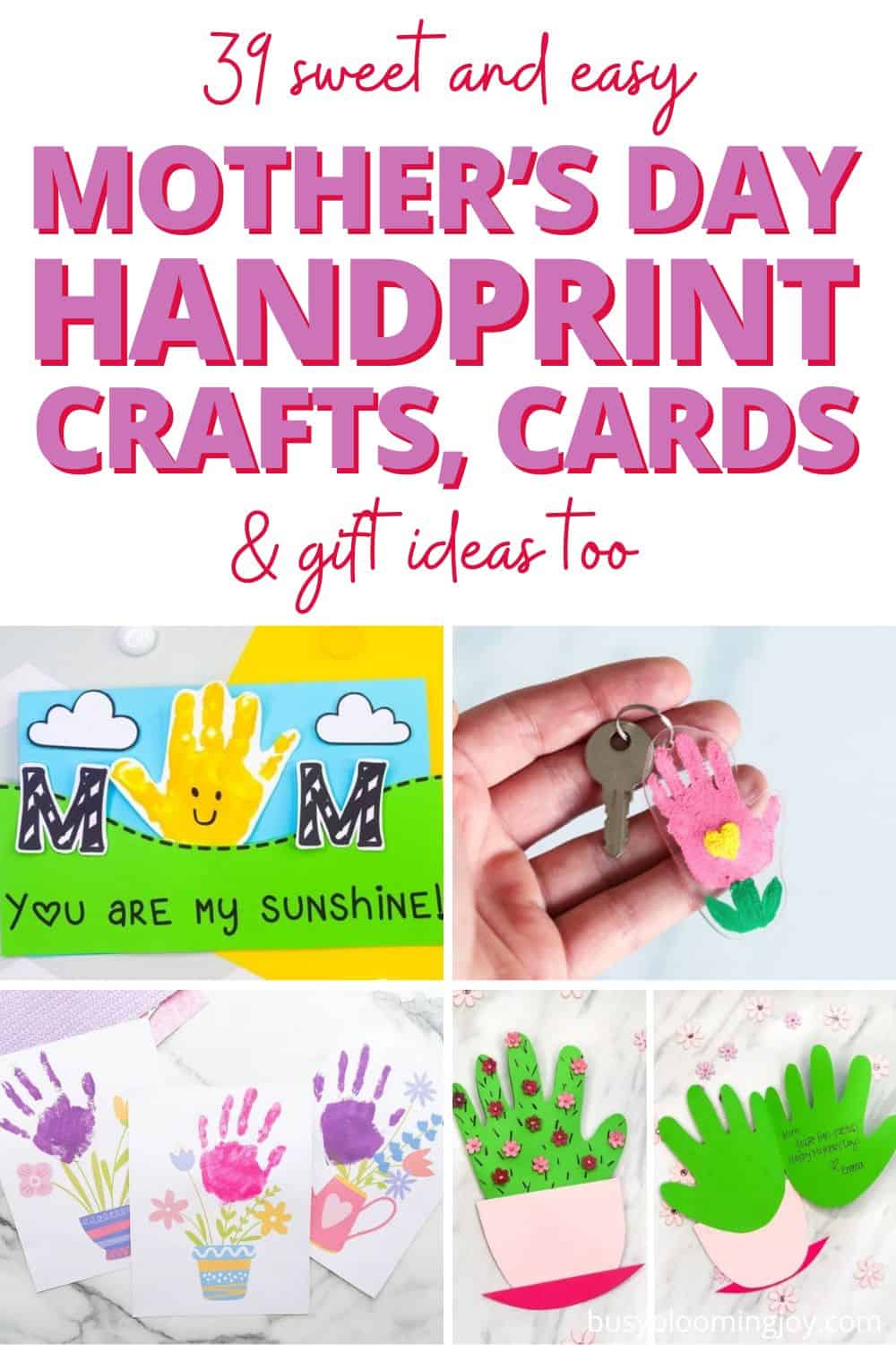 Read more about the article 39 Easy Mothers Day Handprint Crafts, Cards & Gift Ideas