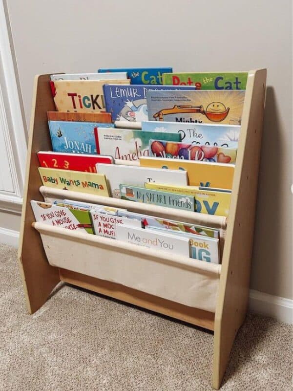 baby nursery sling bookshelf ideas