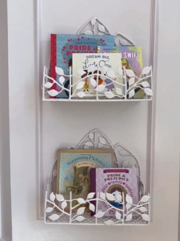 diy bookshelf ideas for nursery using plant holders