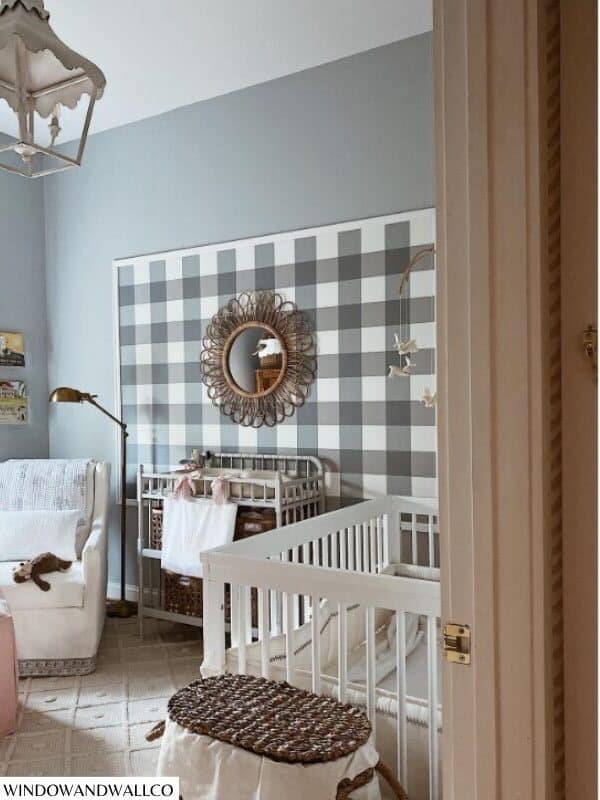 plaid baby boy nursery wall decor