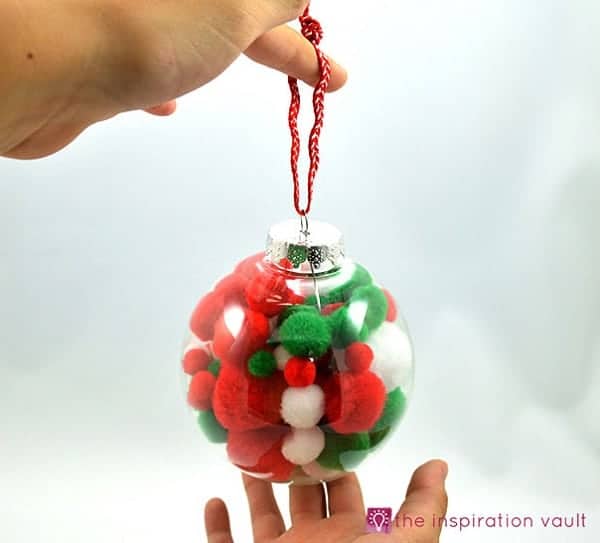 Finished Christmas ornament using Christmas bauble