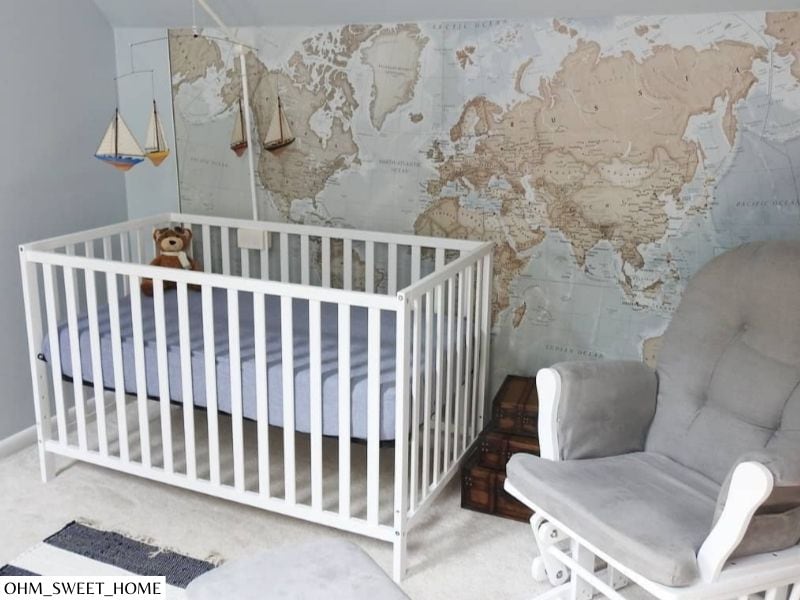 map of the world wall mural