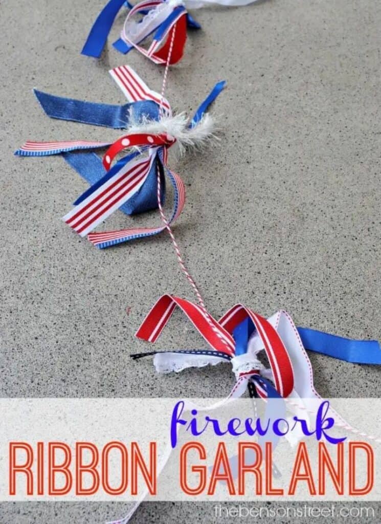 firework ribbon garland craft