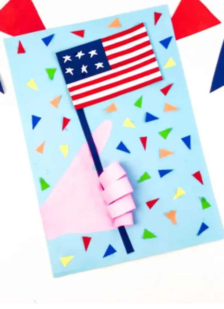 handprint american flag