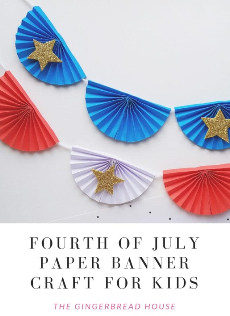 fourth of July paper banner craft for kids