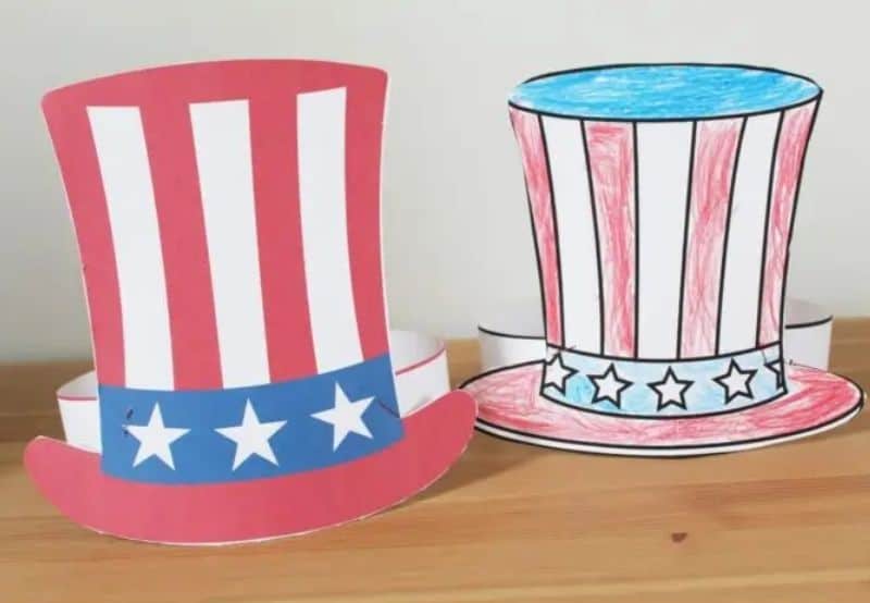 DIY uncle sam hats