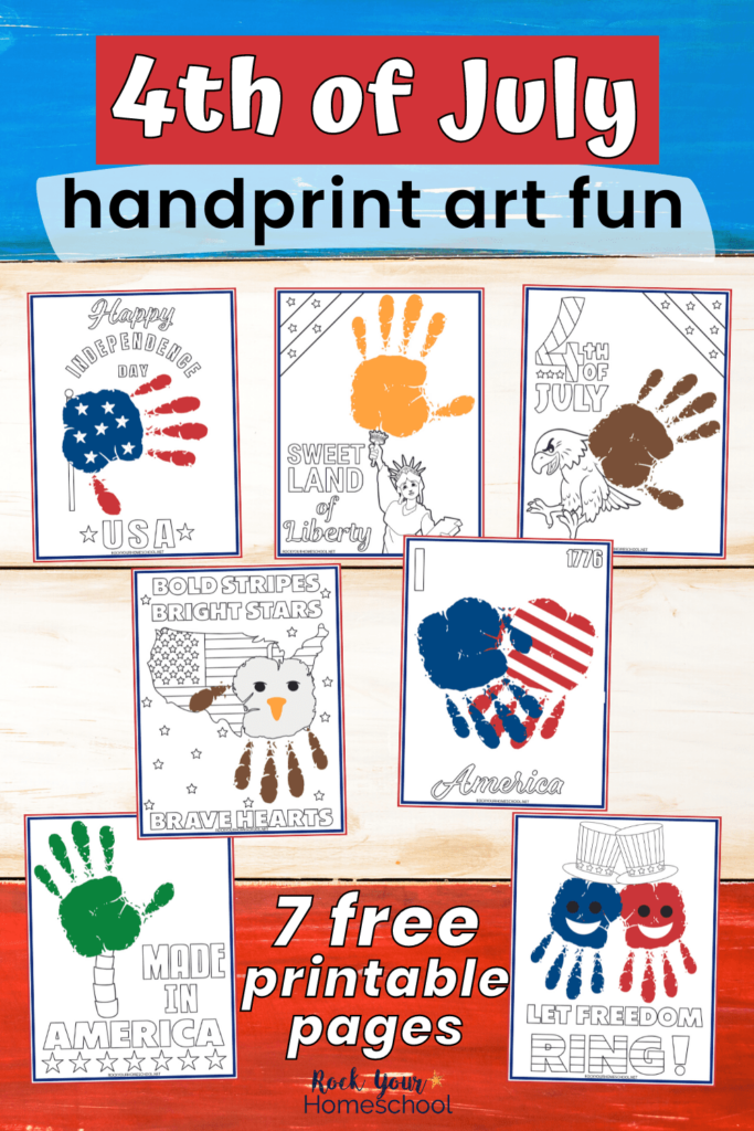 4th Of July handpring Art Activities For Preschool