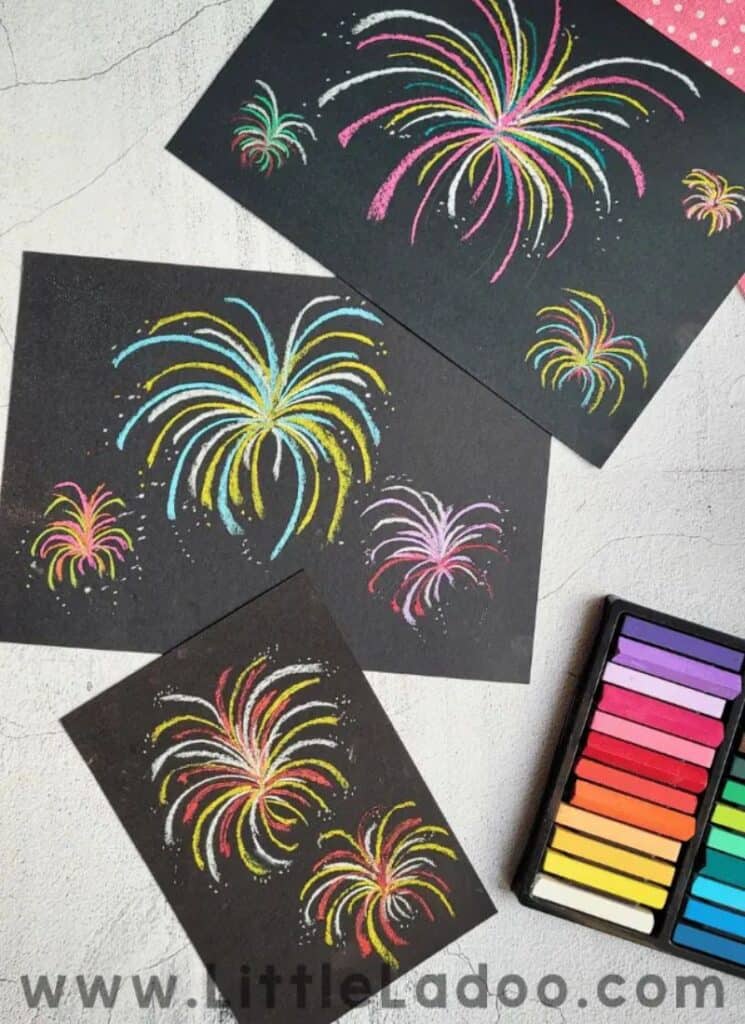chalk art activity for kids