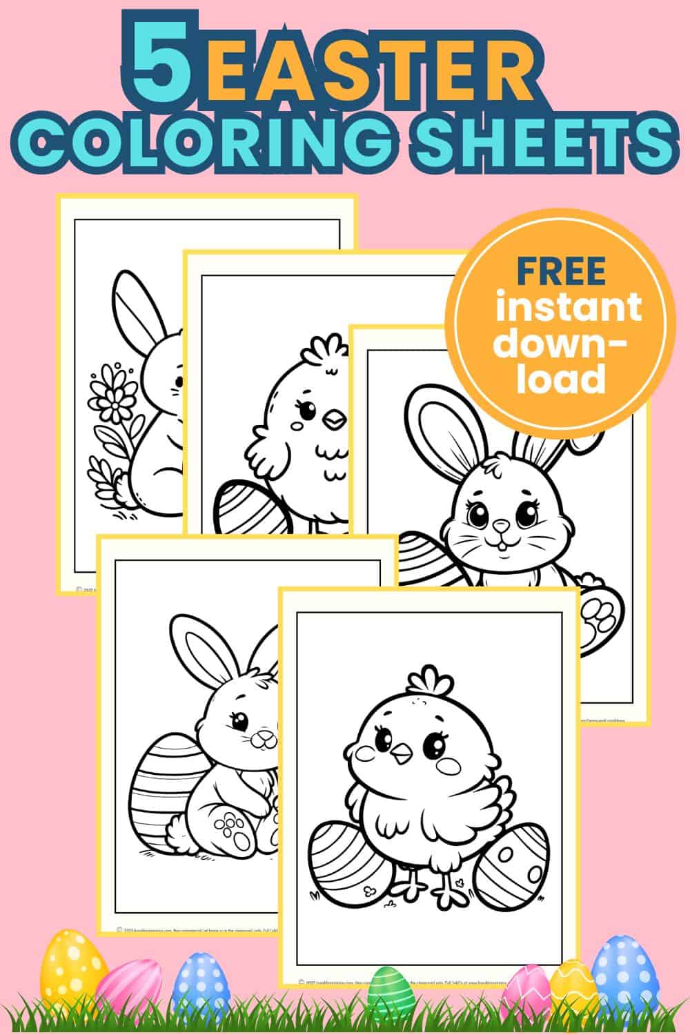 EASTER Coloing pages+ feature image