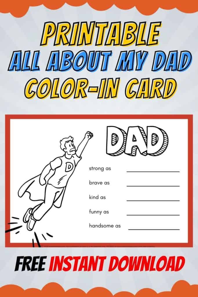 Dad is Free Father's Day printable+feature image