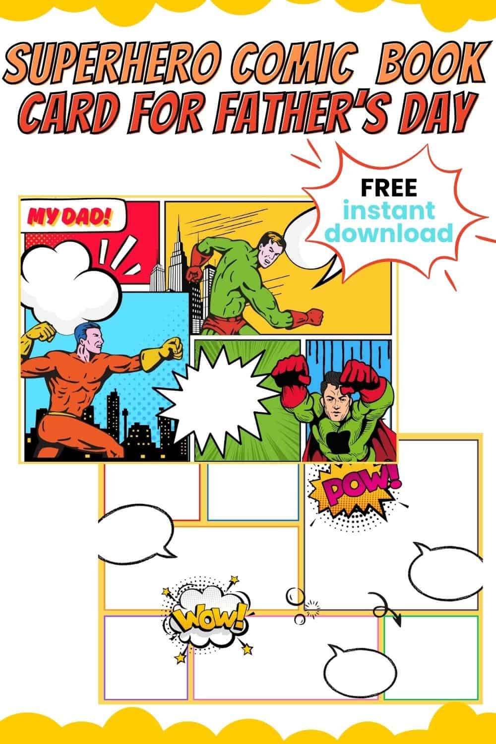 my dad is a superhero printable+feature image