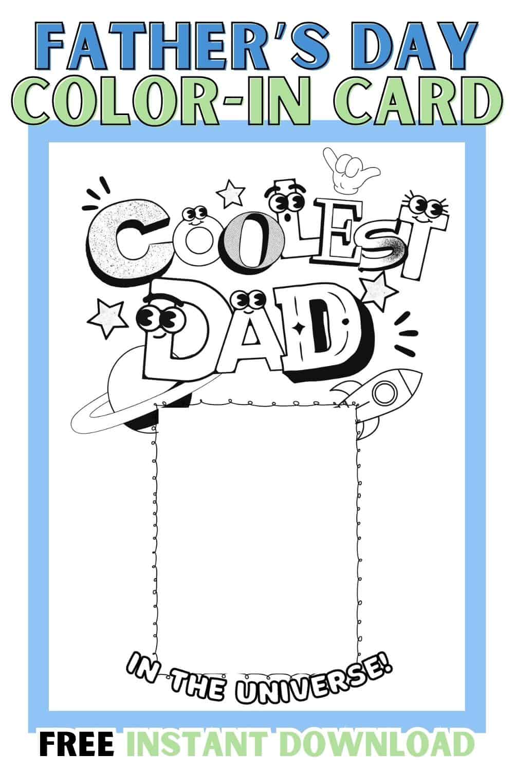 coolest dad free printable for Father's Day+feature image