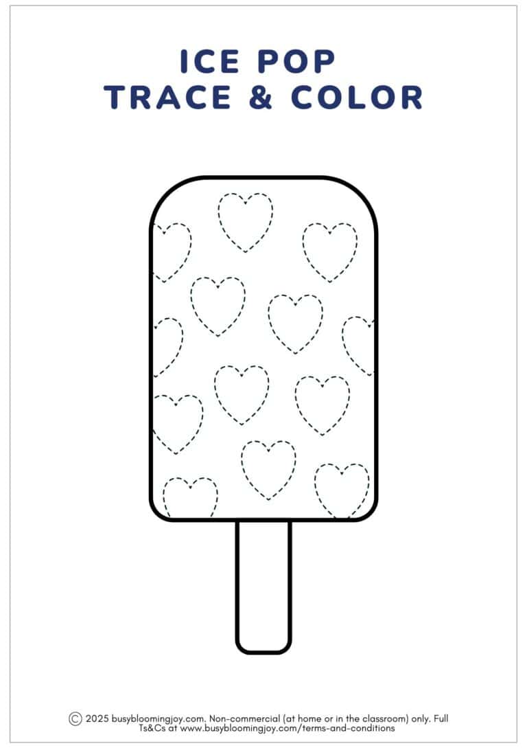 Trace Color Ice Pops 10 FREE Summer Printables For Preschool Fun Trace color ice pops 10 free summer printables for preschool fun