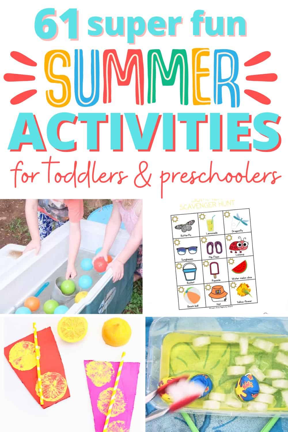 Read more about the article 61 Fun Summer Activities for Toddlers & Preschoolers