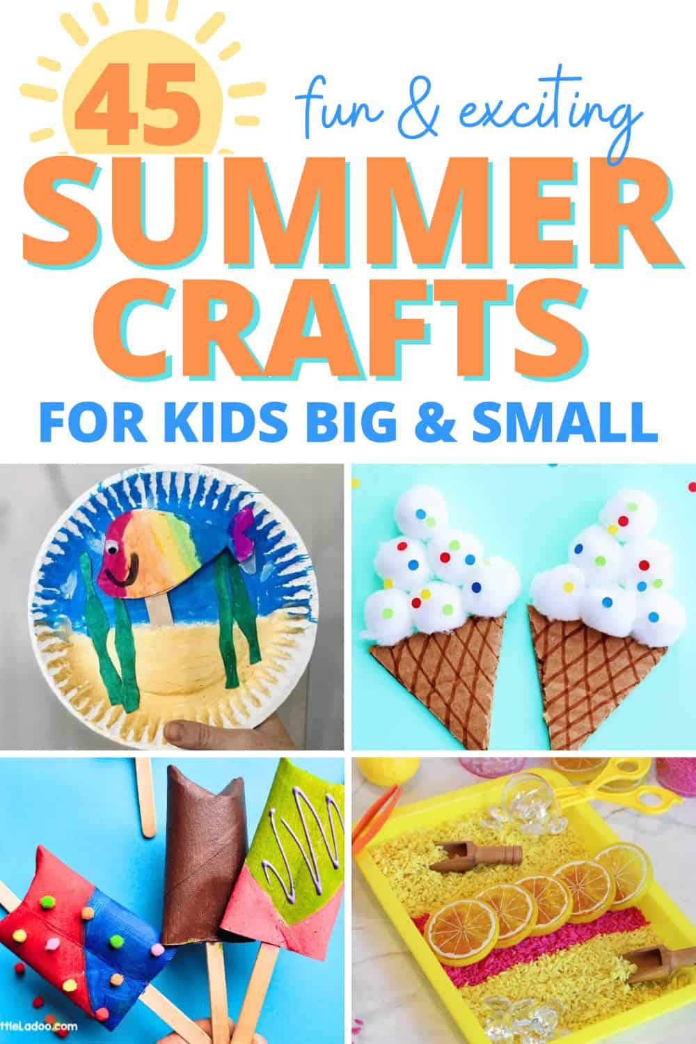 Read more about the article 45 Fun & Exciting Summer Crafts for Toddlers & Bigger Kids