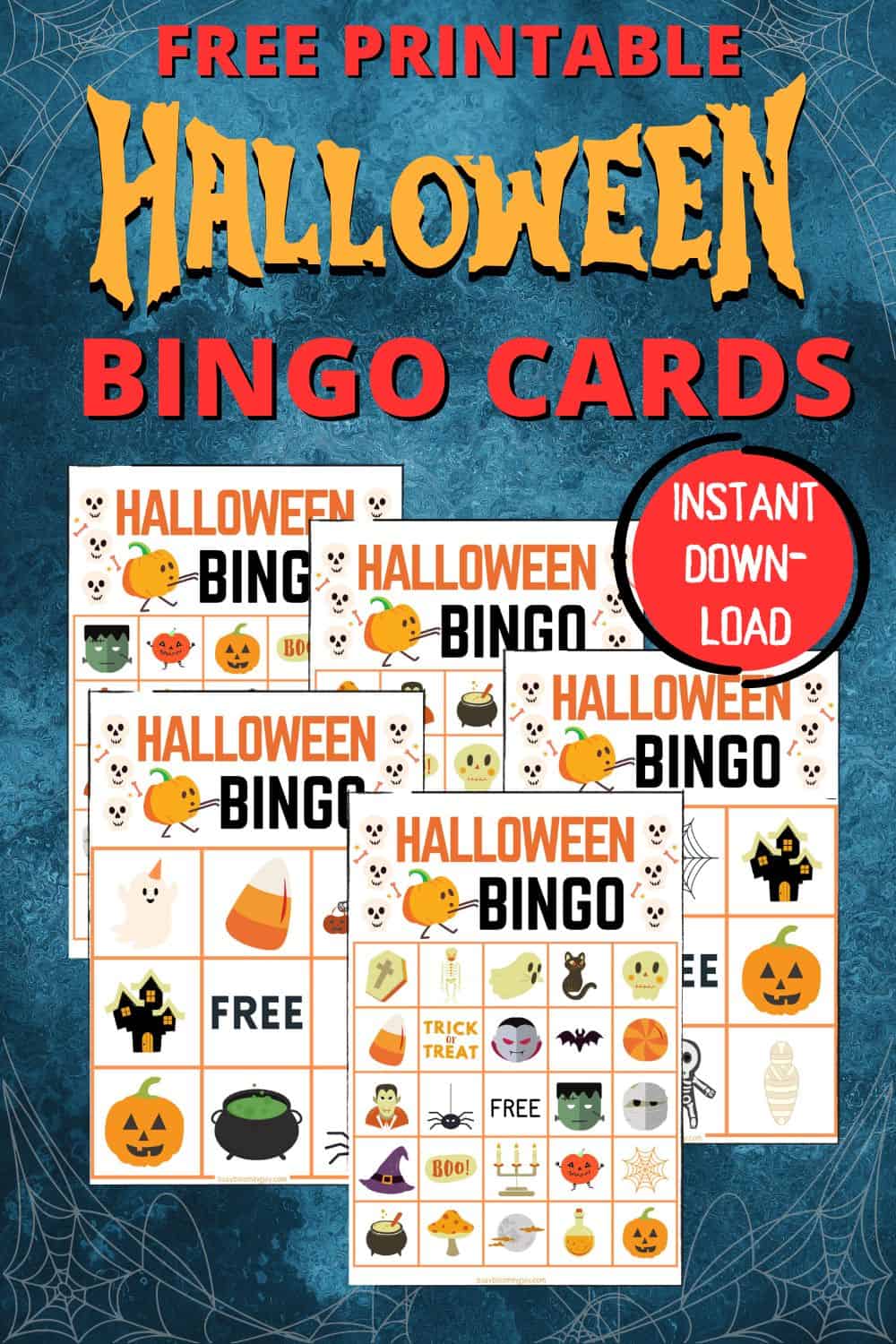 free printable Halloween bingo cards feature image