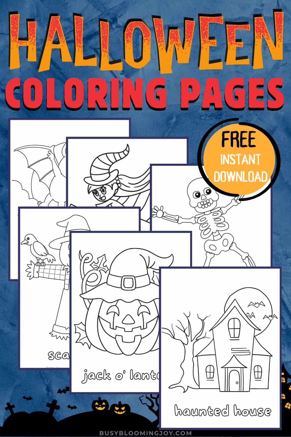 Halloween free coloring sheets feature image
