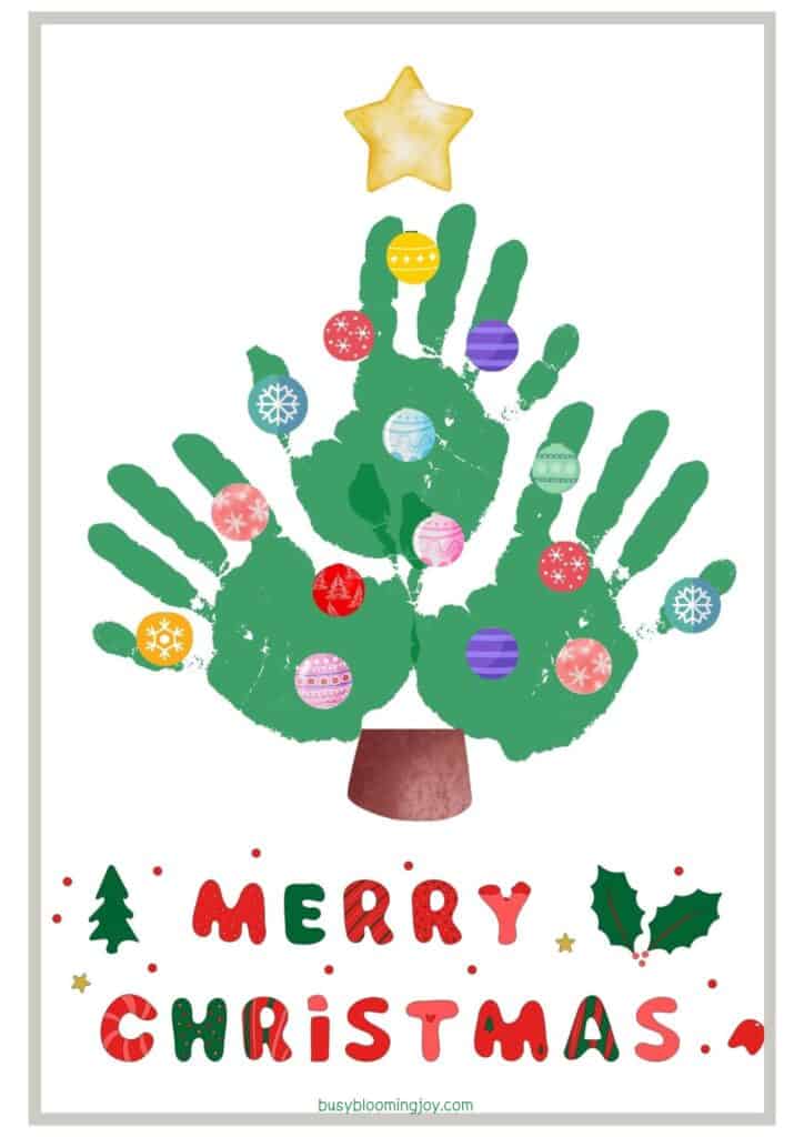 12 Cute Printable Christmas Handprint & Footprint Art Templates (FREE Download) for Free Printable Christmas Handprint Template
