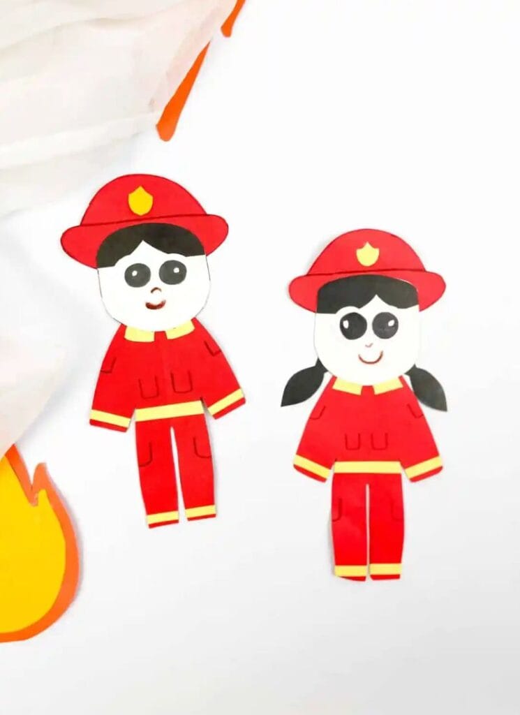 Free Printable Firefighter Craft for Kids