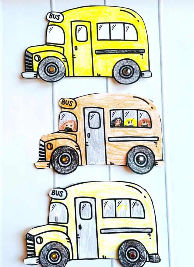 free printable school bus cutout