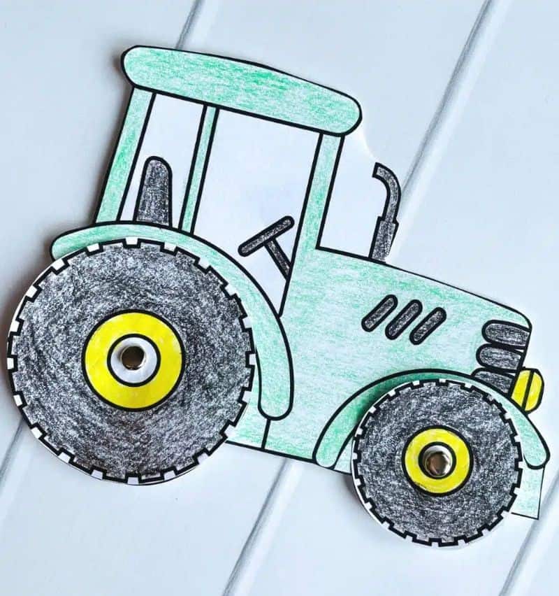free printable coloring tractor