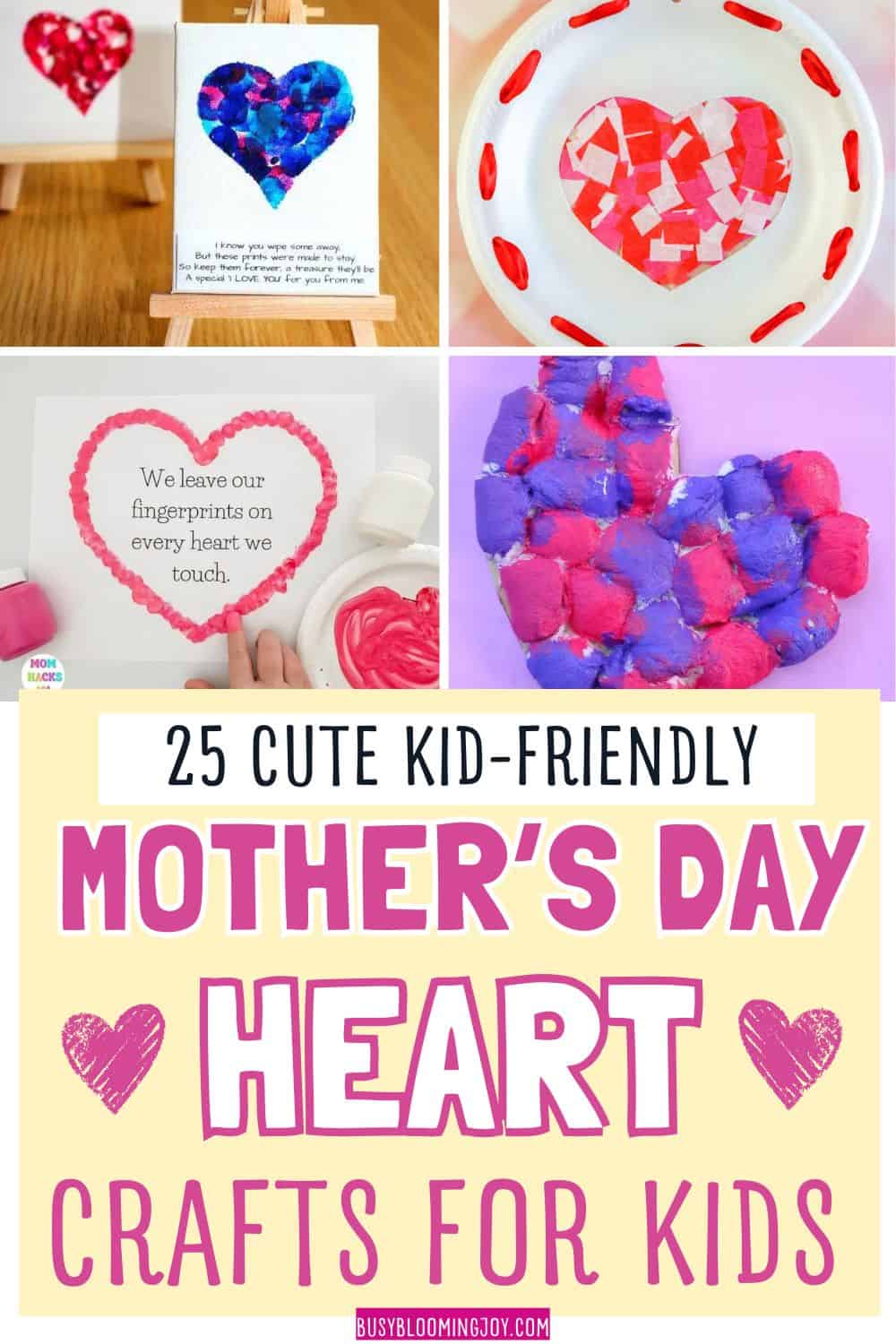 mother's day heart crafts feature image
