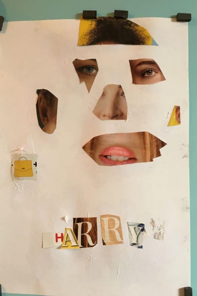 magazine collage toddler activity