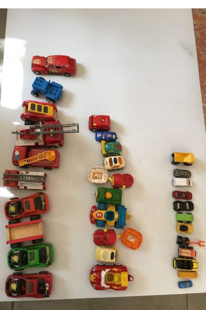 order things by size for a fun toddler learning activity
