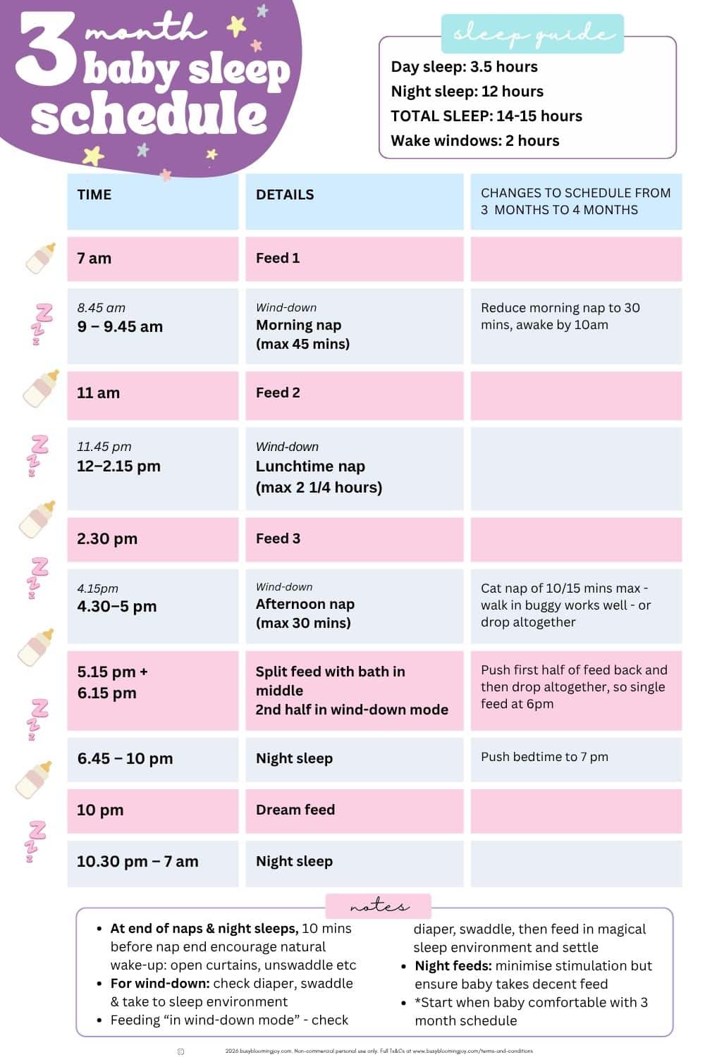 The Best 3 Month Old Baby Sleep Schedule (With Free Downloads)