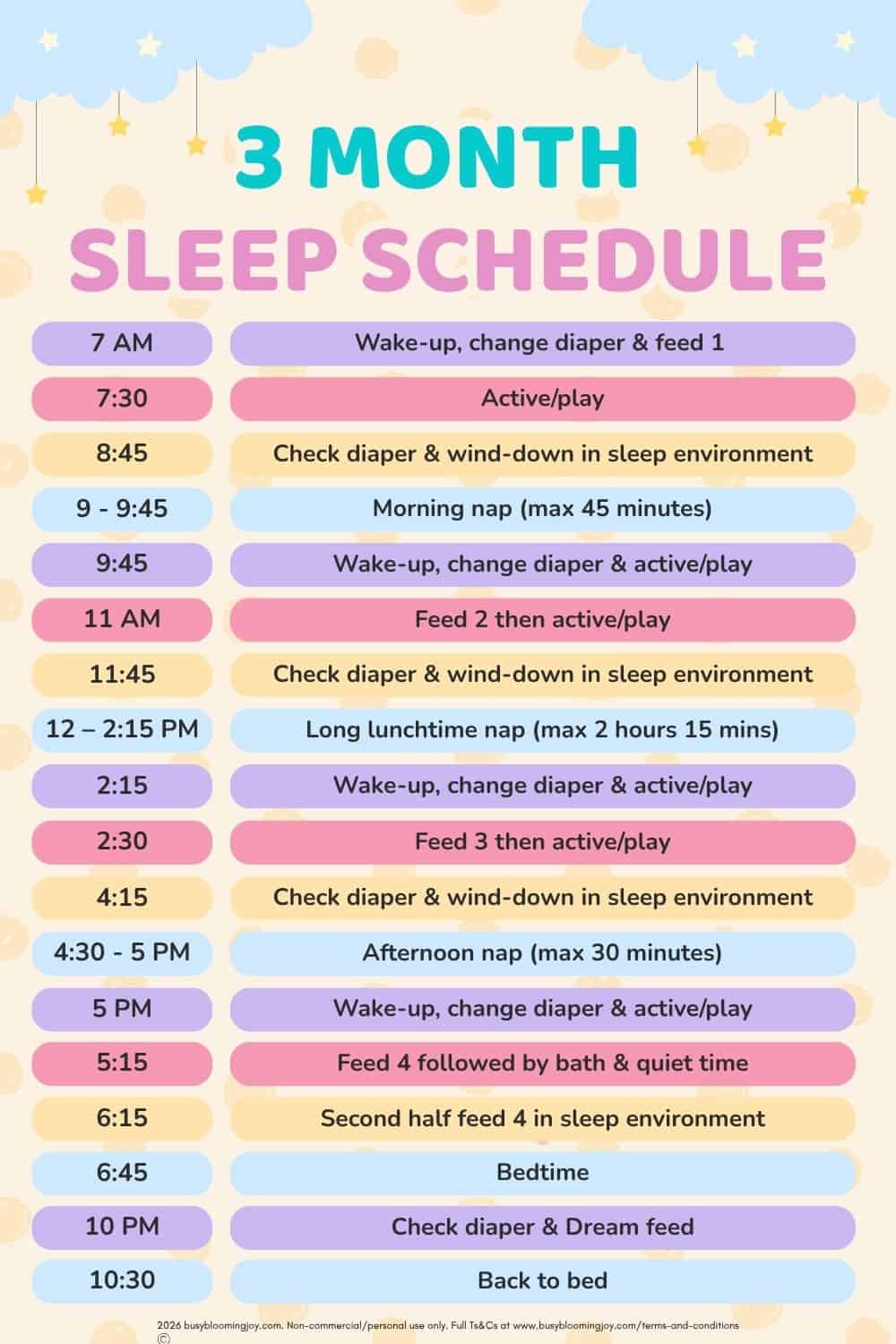 The Best 3 Month Old Baby Sleep Schedule (With Free Downloads)