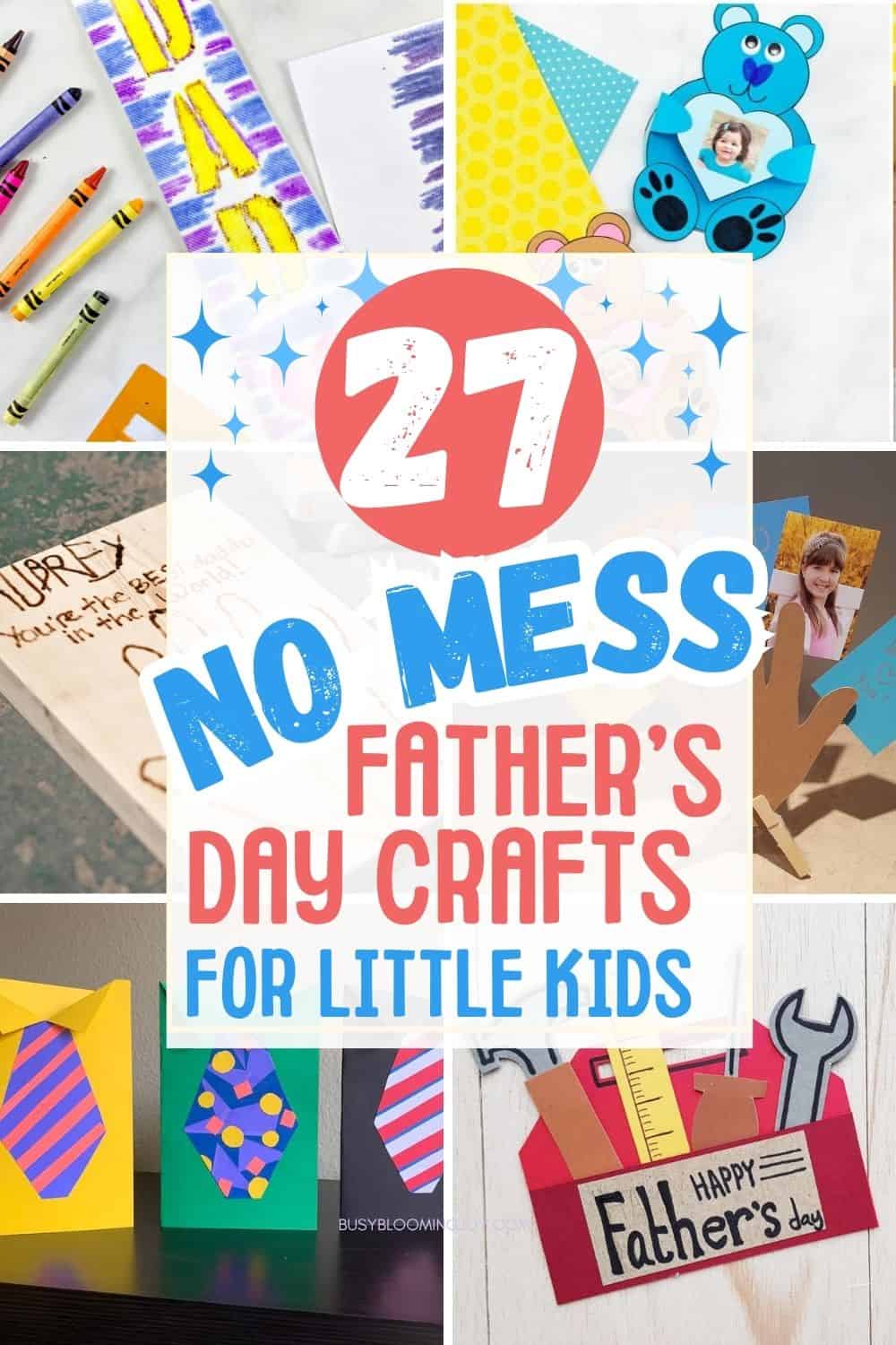 no mess father's day crafts for kids