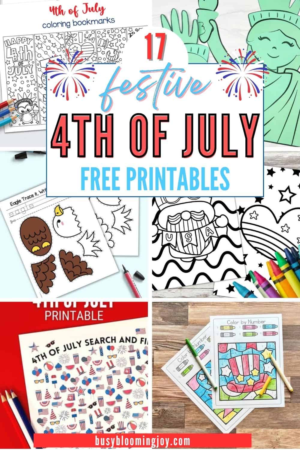 4th July printables for kids+feature image