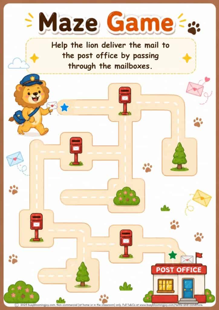 Free maze game free printable activity