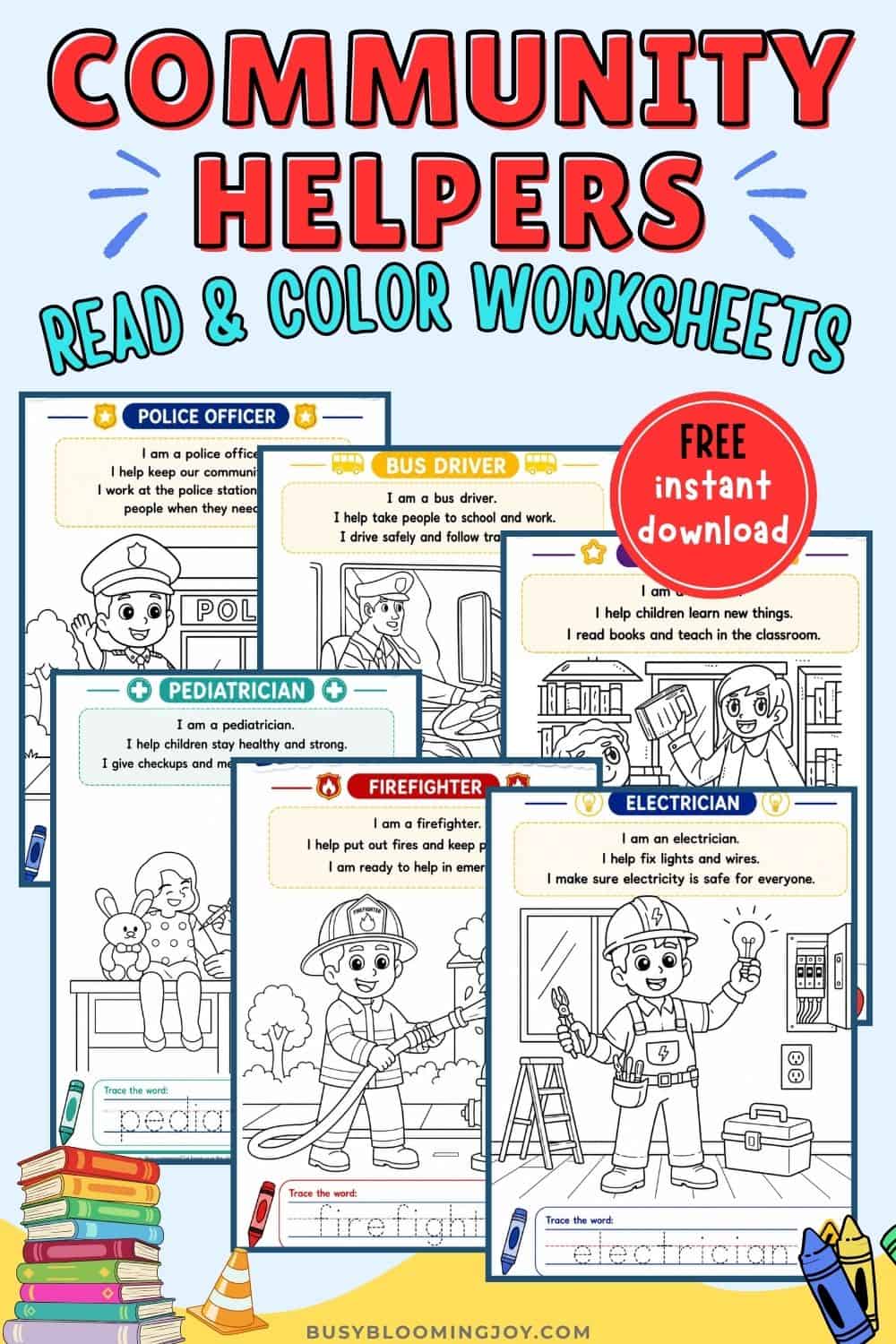 Community helper coloring