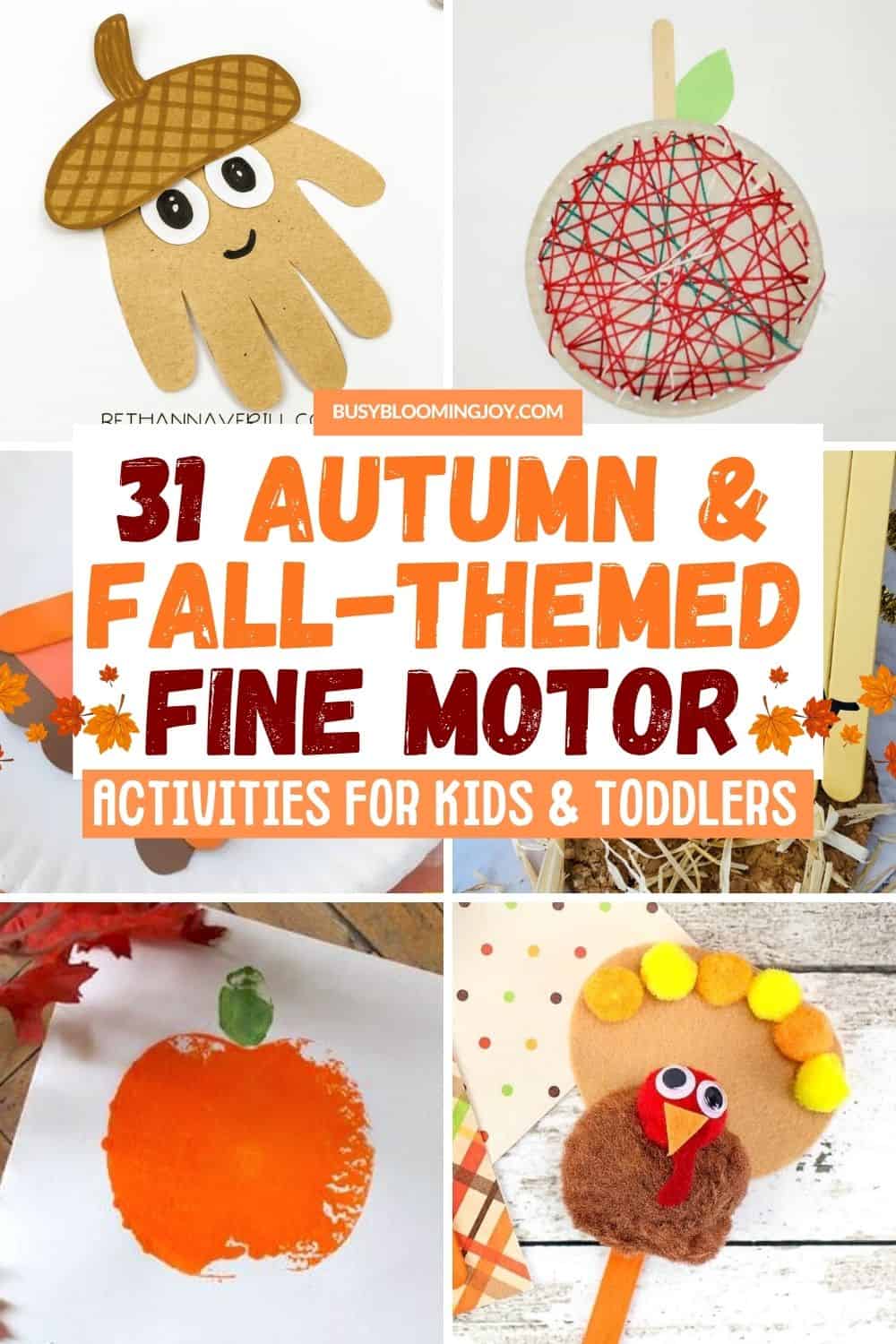 Fall & Autumn Fine Motor Crafts Feature image