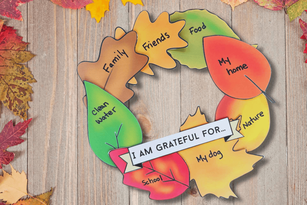 gratitude wreath thanksgiving craft
