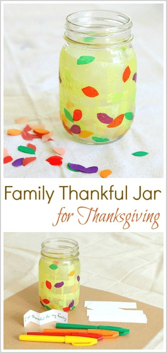 Thanksgiving thankful jar craft