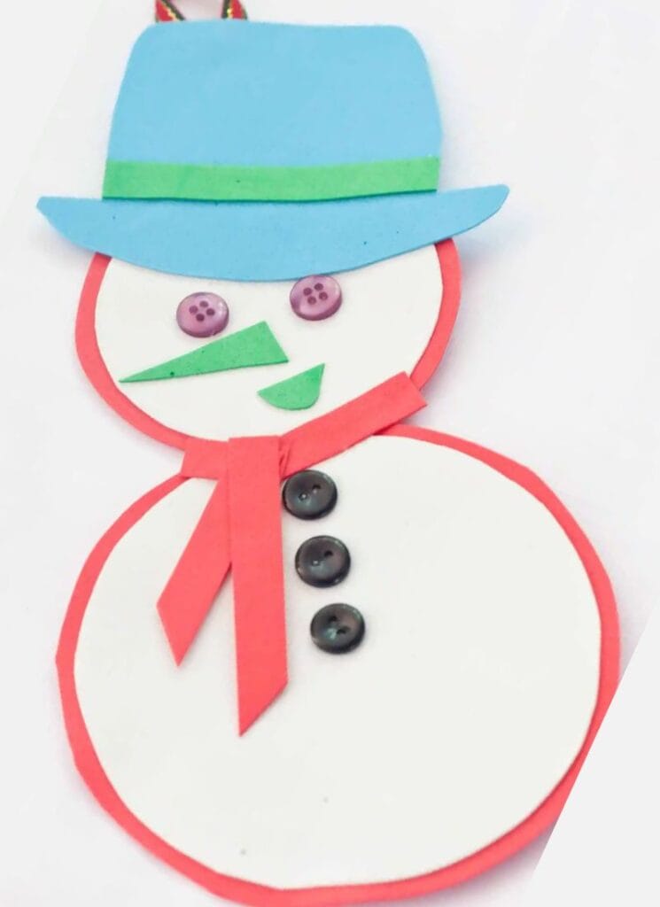 Button Snowman Ornament