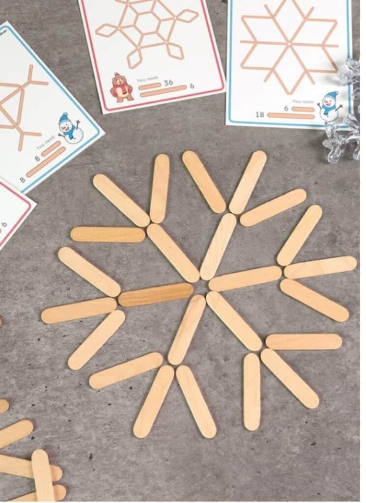 snowflake Popsicle Stick Activity