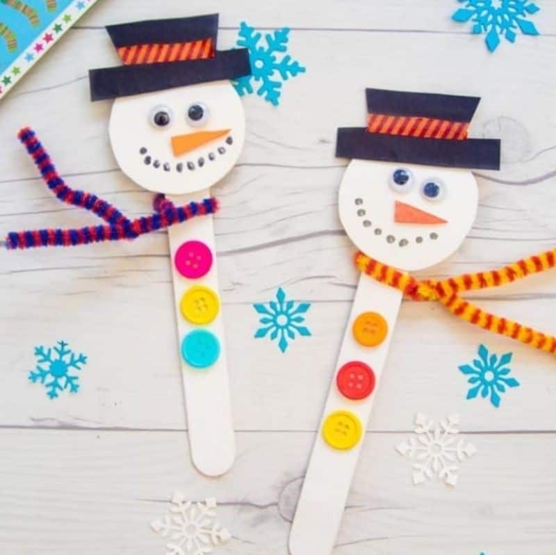 Popsicle Stick Snowman